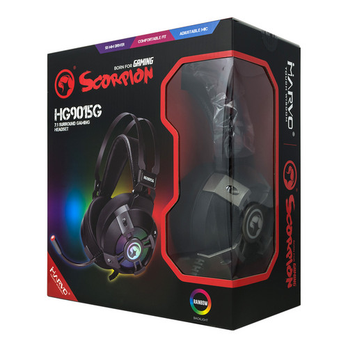 Наушники проводные игровые полноразмерные Marvo HG9015G, черные оптом