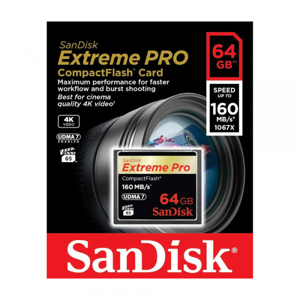 Карта памяти CF SanDisk Extreme Pro, 64 ГБ, 1000х оптом