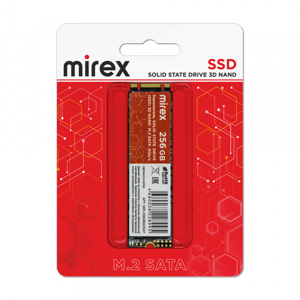 SSD диск M.2 SATA Mirex, 256 ГБ оптом