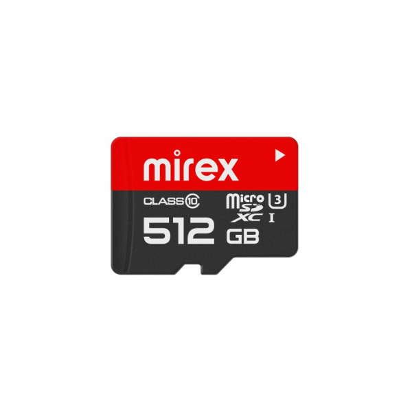 Карта памяти micro SDXC с адаптером Mirex, 512 ГБ, Class 10, UHS Class 3 оптом