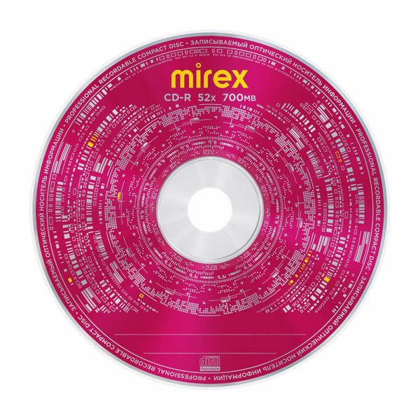 CD-R диск Mirex Brand, 52X, 700 МБ, Cake box 10 шт купить оптом