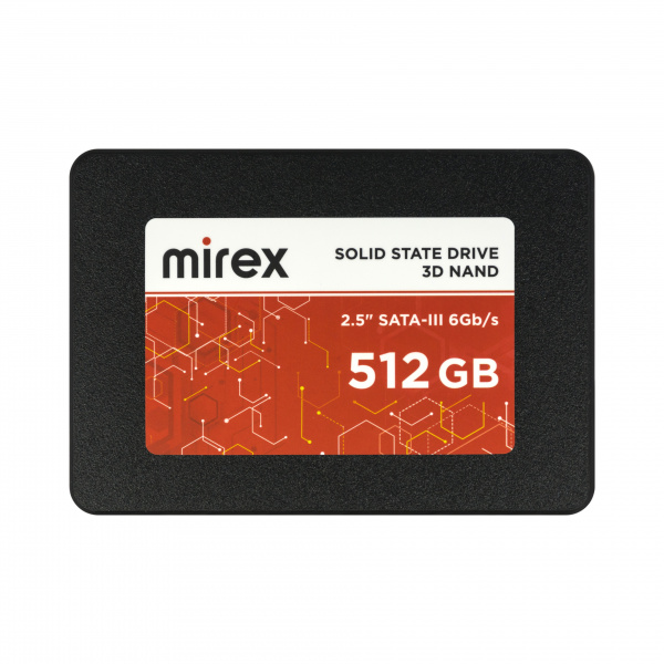 SSD диск 2.5" SATA-III Mirex, 512 ГБ