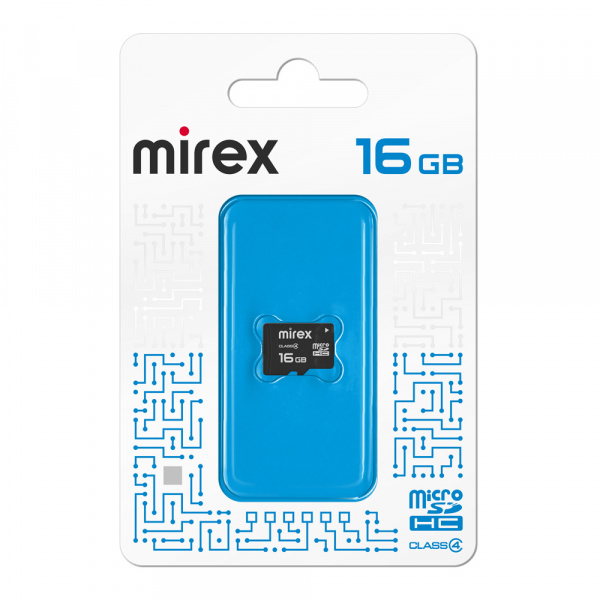 Карта памяти micro SDHC Mirex, 16 ГБ, Class 4