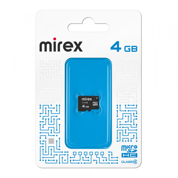 Карта памяти micro SDHC Mirex, 4 ГБ, Class 4