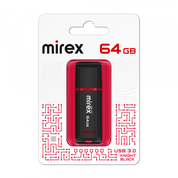 USB 3.0 флеш накопитель Mirex Knight Black 64 ГБ оптом