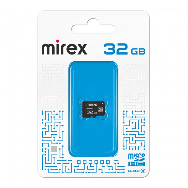 Карта памяти micro SDHC Mirex, 32 ГБ, Class 4