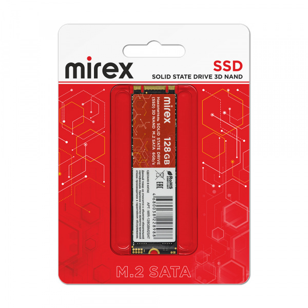 SSD диск M.2 SATA Mirex, 128 ГБ оптом