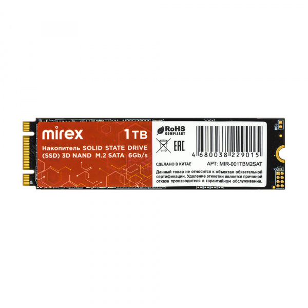 SSD диск M.2 SATA Mirex, 1 ТБ