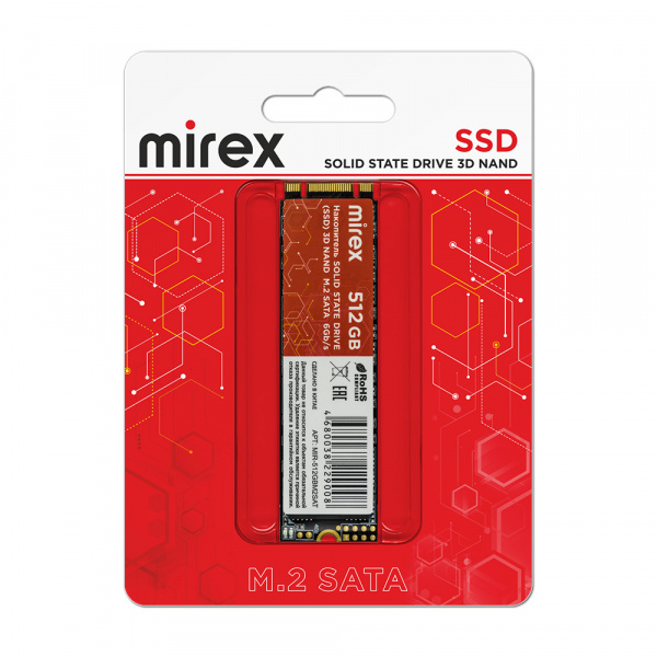 SSD диск M.2 SATA Mirex, 512 ГБ оптом