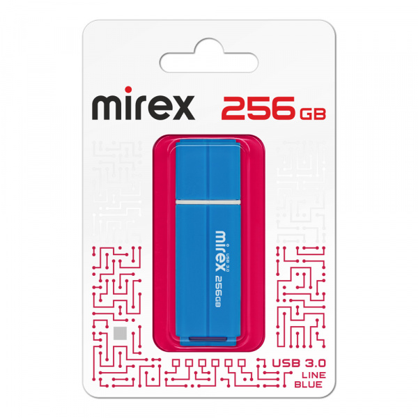 USB 3.0 флеш накопитель Mirex Line Blue 256 ГБ оптом