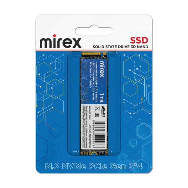 SSD диск PCI-E 3Q 3x4 Mirex, 1 ТБ оптом