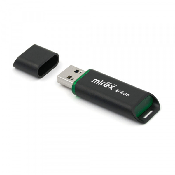 USB 3.0 флеш накопитель Mirex Spacer Black 64 ГБ оптом