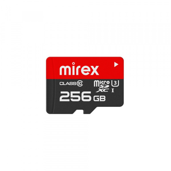 Карта памяти micro SDXC с адаптером Mirex, 256 ГБ, Class 10, UHS Class 3 оптом