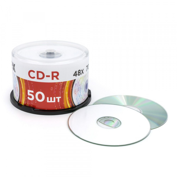 CD-R диск Mirex Brand White Thermoprint, 48X, 700 МБ, Cake box 50 шт купить оптом